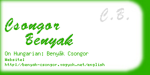 csongor benyak business card